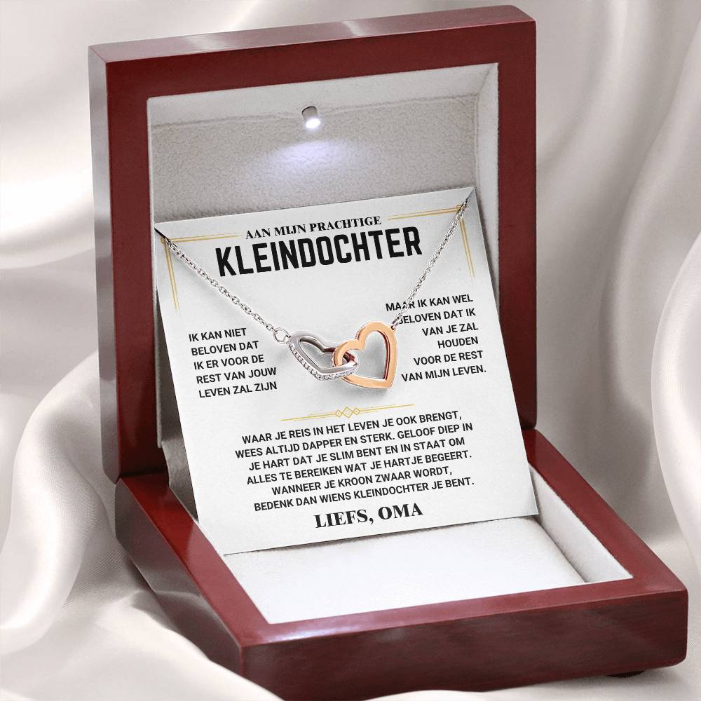 Aan Mijn Kleindochter - Harten Ketting - Gratis Oorbellen