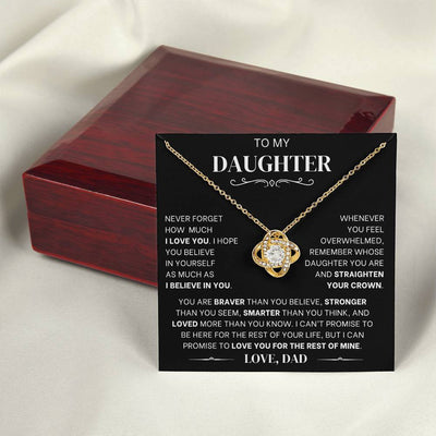 To My Daughter - Love Knot Necklace - Love, Dad