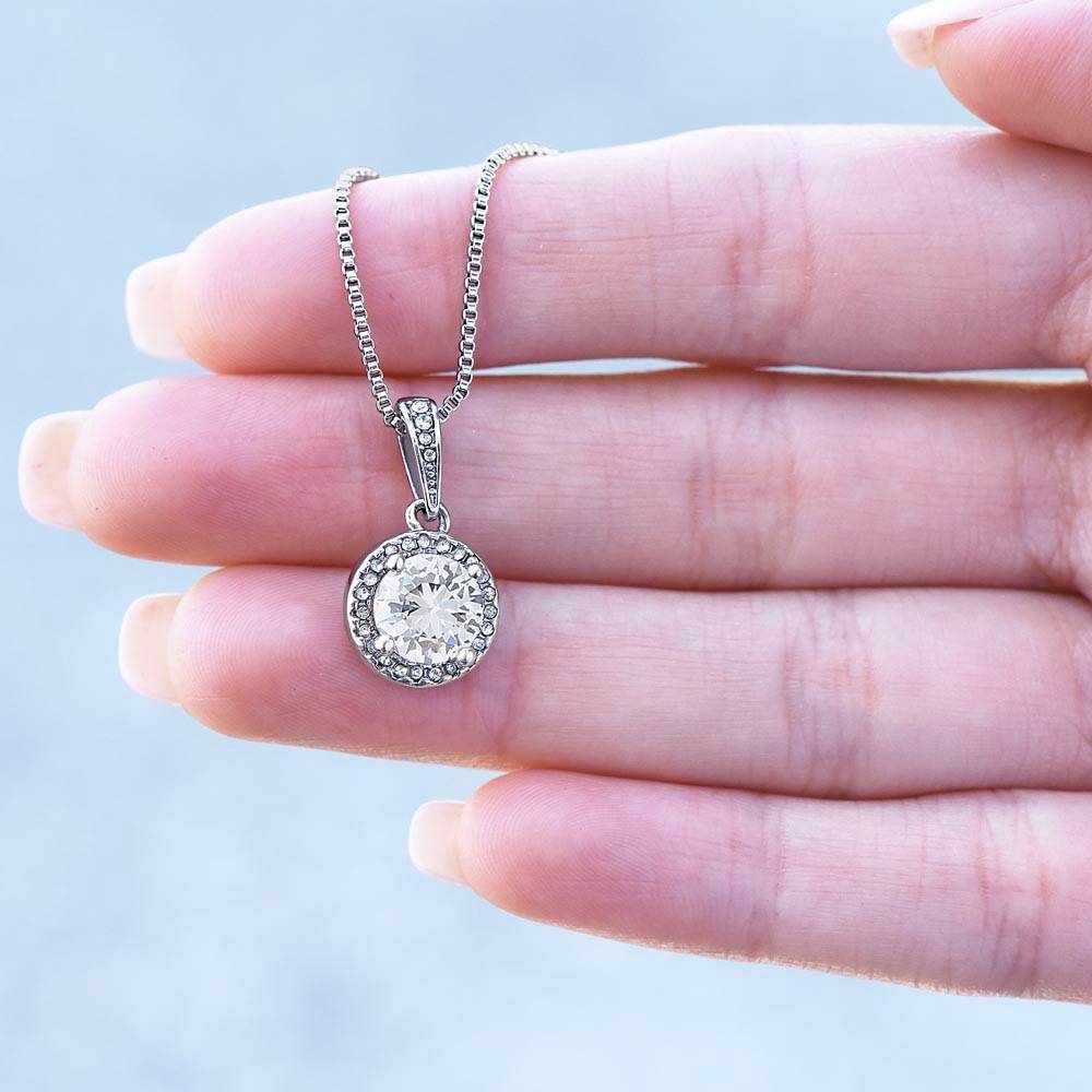 To My Soulmate – 14k White Gold Circle Necklace