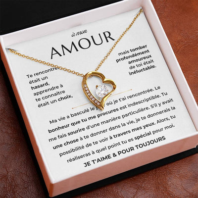 À Mon Amour -  Collier Coeur - Je T'aime & Pour Toujours