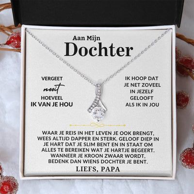 Aan Mijn Dochter - Liefs Papa - 14k Witgoud Ketten