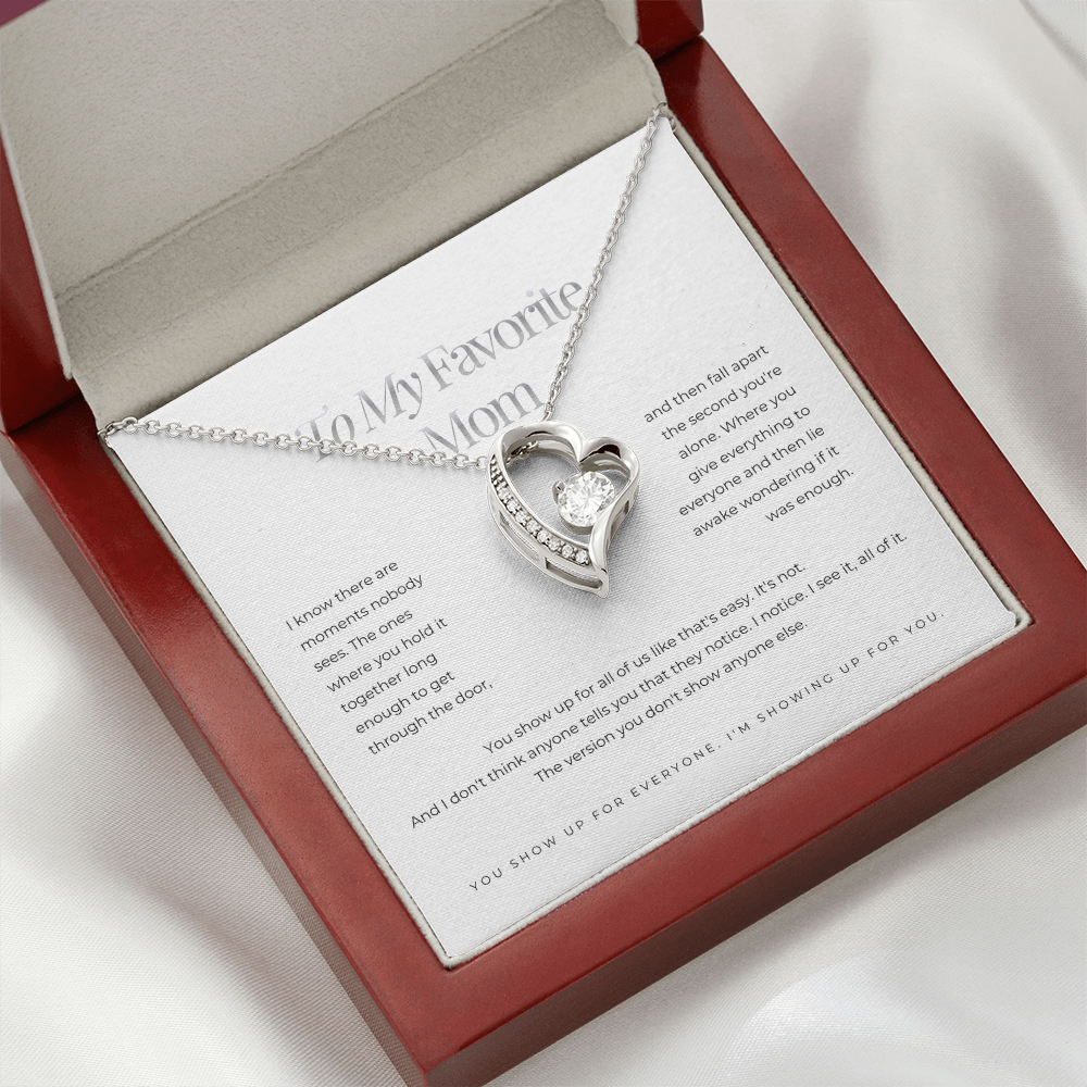 To My Mom Friend - Heart Necklace