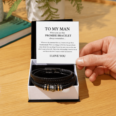 To My Man- Promise Leather Bracelet