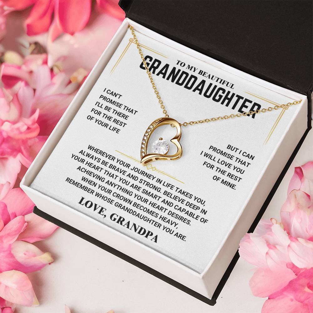 To My Granddaughter - Forever Love Necklace - Love, Grandpa