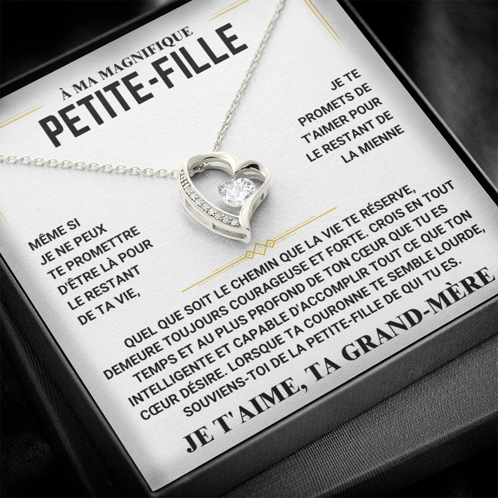 A Ma Magnifique Petite-fille - Je Vous Aime, Grand-mère - Collier en Forme De Coeur