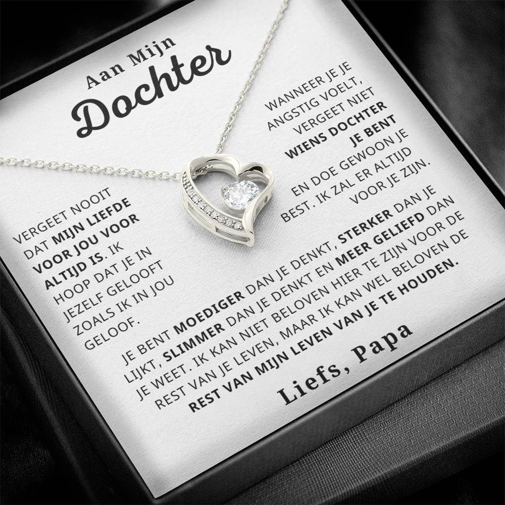 Aan Mijn Dochter - Mijn Liefde voor u Jou is voor Altijd - Hart Ketting