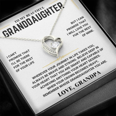 To My Granddaughter - Forever Love Necklace - Love, Grandpa