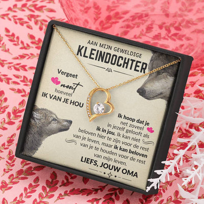 Aan Mijn Kleindochter - Hart ketting - Wolvin