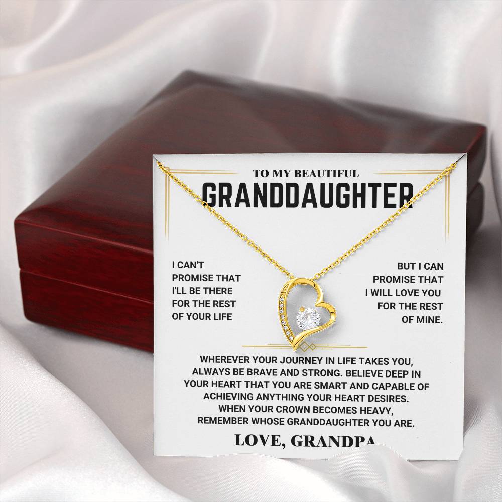 To My Granddaughter - Forever Love Necklace - Love, Grandpa