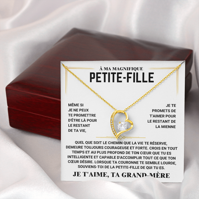 A Ma Magnifique Petite-fille - Je Vous Aime, Grand-mère - Collier en Forme De Coeur